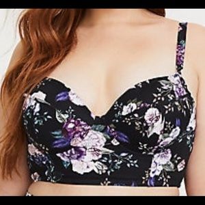 NWT Floral Underwire Bikini Top Torrid Size 0